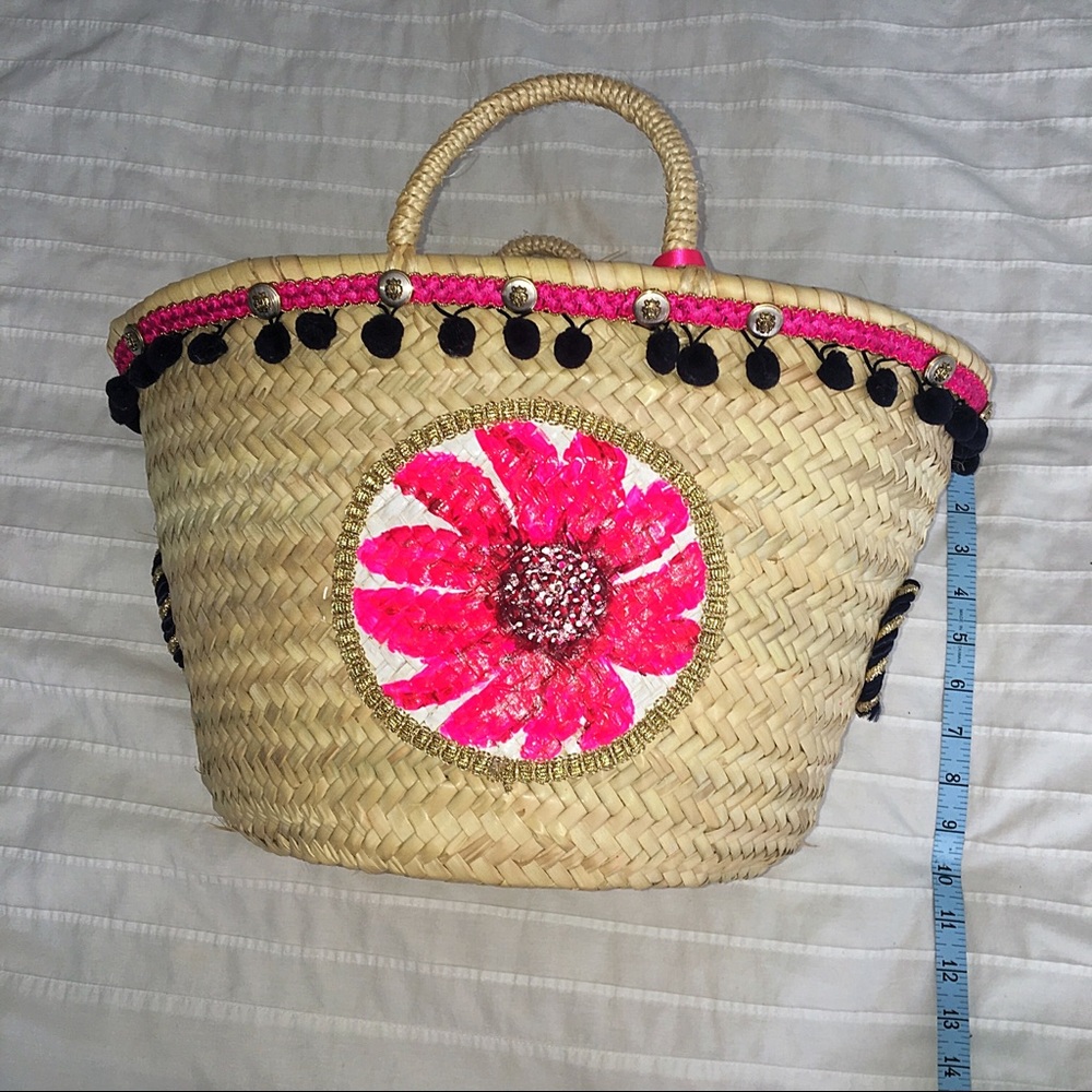Hand painted RDP by Rebecca De Pedro Straw bag - Picture 7 of 8